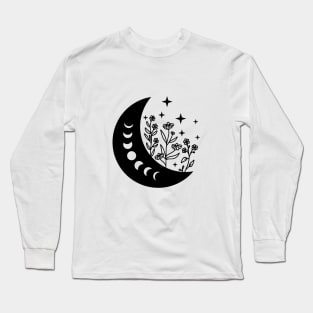 Floral Moon Long Sleeve T-Shirt